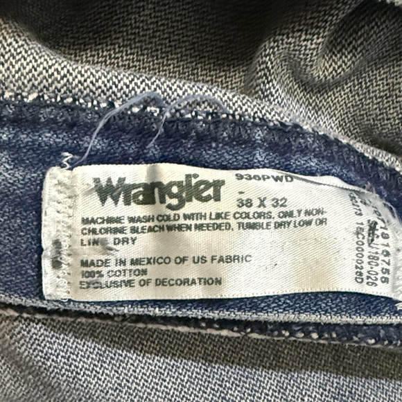 Wrangler Men's Blue Straight Leg Jeans - Picture 6 of 6